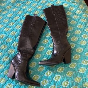 Nasty Gal Bad A** Tall black 🐊 boots!